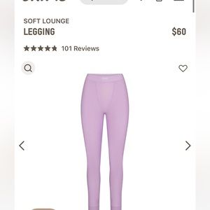 soft lounge legging in color, sugarplum size large